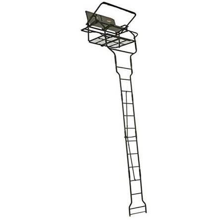 Millennium 18' Double Ladder Stand, Padded Adj Shooting RestArm Rest, Safelink Safety Line L-205-SL